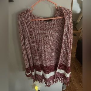 Warm winter hooded cardigan